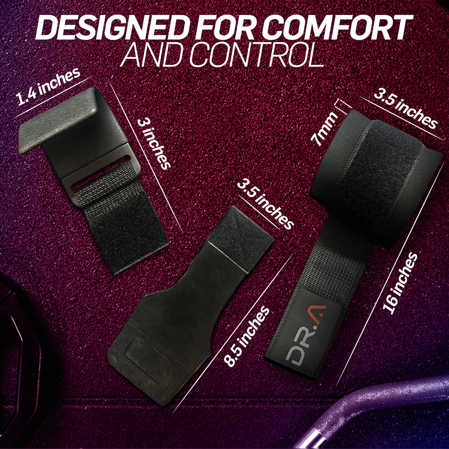 Doctor Developed 3-in-1 Lifting Straps, Hooks & Wrist Wraps - Switch Between Modes in Seconds - Heavy Duty Grips for Deadlifts, Pull-Ups, Shrugs, Rows, Bench Press & Squats (Pair, Black)