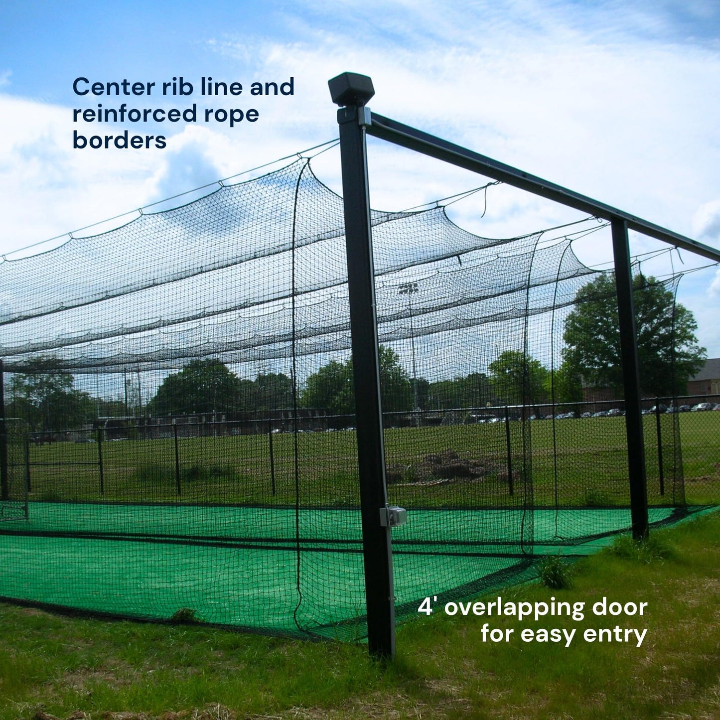 LFS Batting Cage Net #42 Twine – Heavy Duty HDPE Baseball & Softball Netting for Outdoor Training | UV Treated, Weather Resistant | 12x14x70 ft | Net Only – No Frame Included