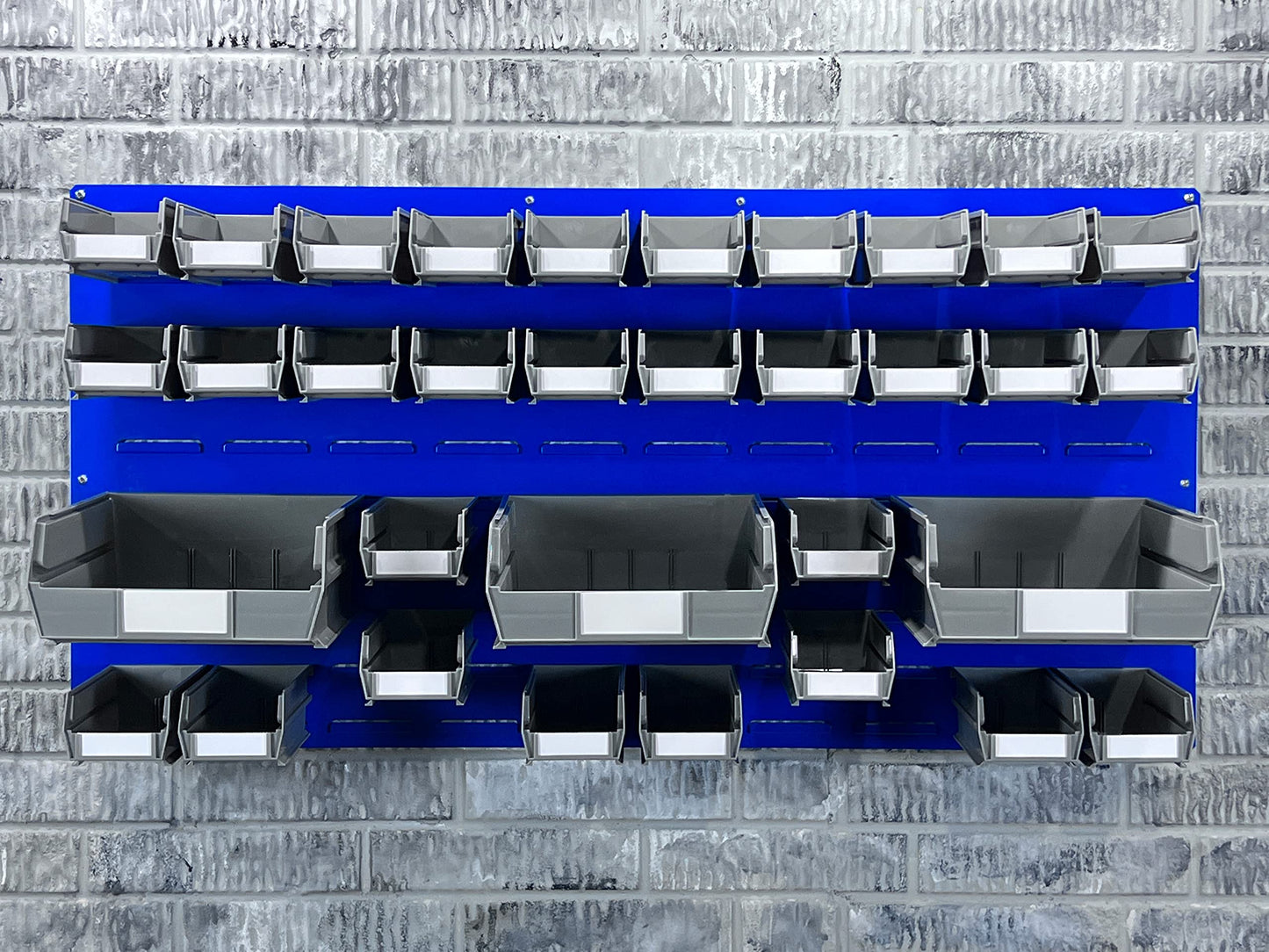 Triton Products LVP-2 LocBin Louvered Panel, 24" x 48", 18 Gauge Steel, Blue