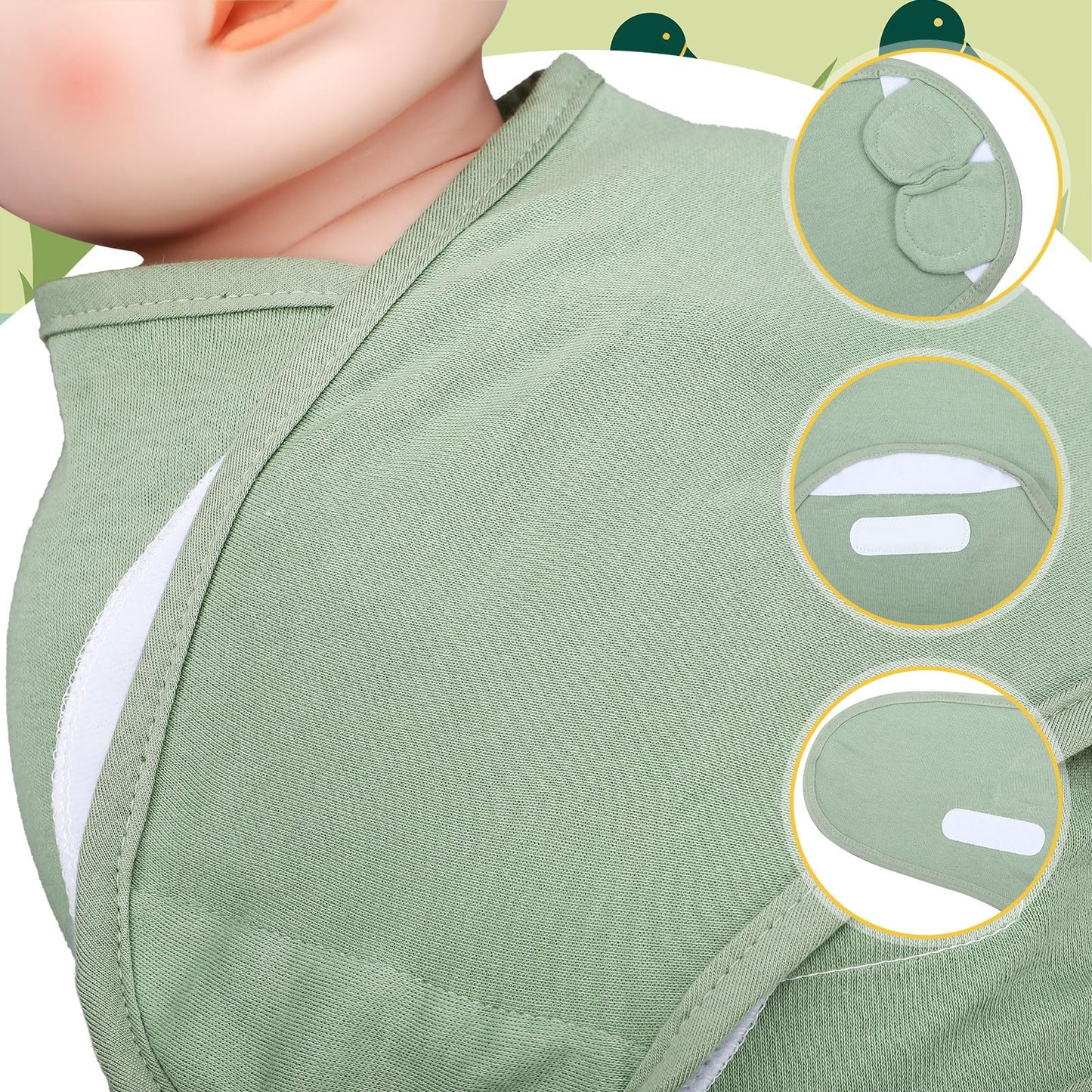 Oudain 3 Pcs Mallard Duck Swaddles for Newborns Organic Cotton Adjustable Swaddles 0-3 Months Newborn Gift Breathable Soft Nursery Swaddling Blankets for Baby Boy Girl