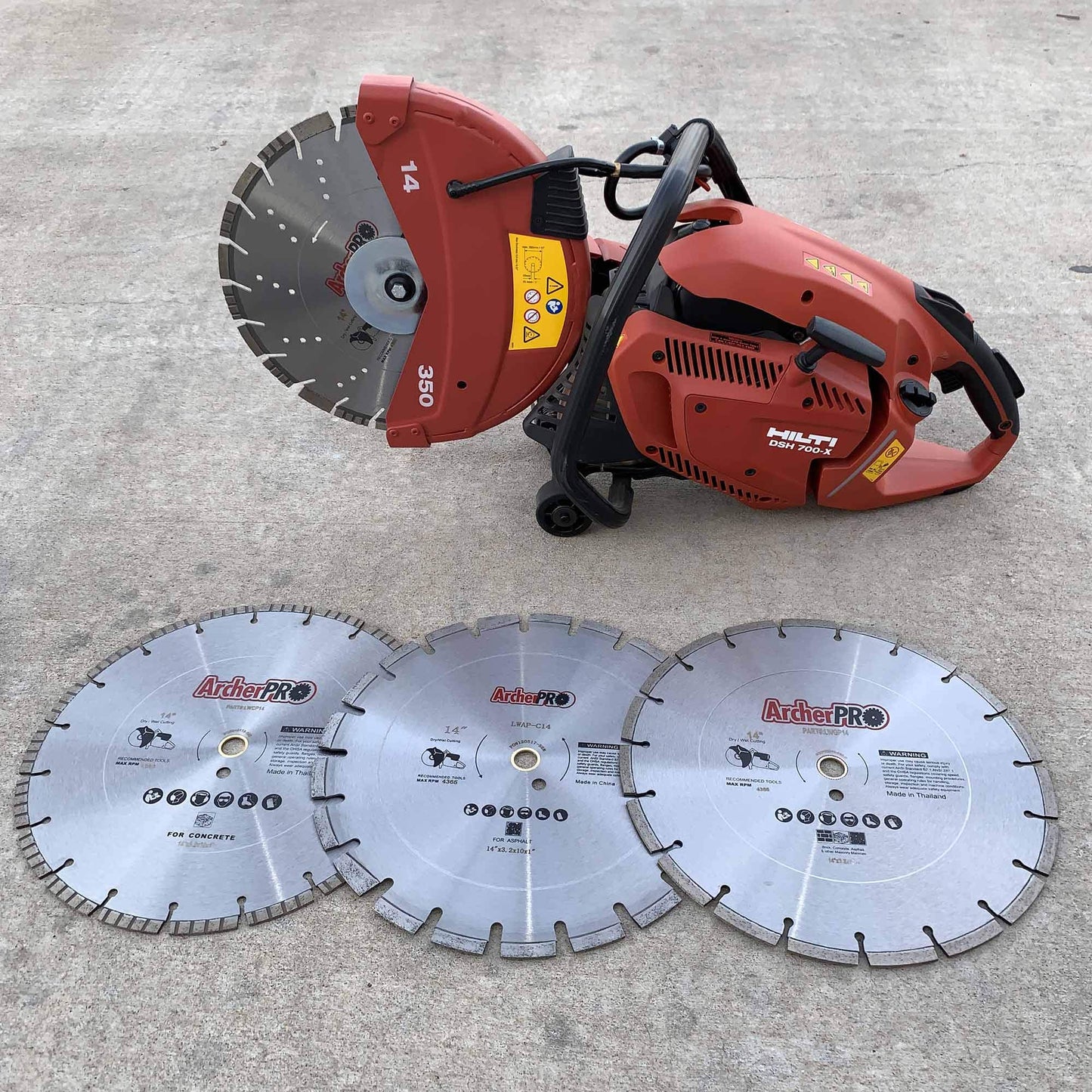 Archer PRO 18" in. Turbo Diamond Saw Blades for Fast Reinforced Concrete Cutting and Cured Concrete Cutting. for Cut-Off saws and Walk-Behind saws up to 13 HP.
