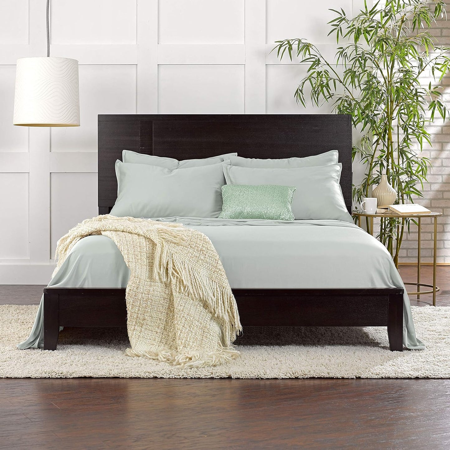 Pure Bamboo Twin XL Sheets - 100% Organic Viscose Bed Sheet Set | Luxuriously Soft & Cooling (Sea Glass)