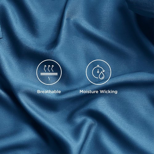 Bedsure Cooling Twin XL Sheets - Breathable Rayon from Bamboo, Soft & Silky, Deep Pocket Up to 16", Teal