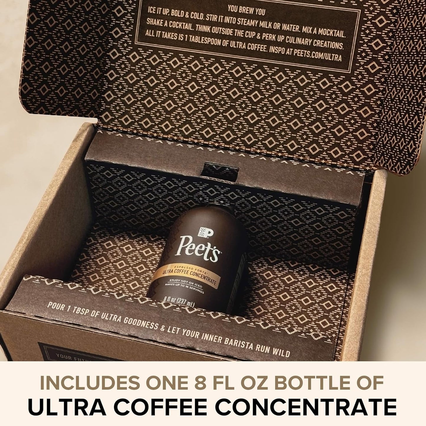 Peet's Coffee Ultra Coffee Concentrate - Instant Hot, Cold Brew or Iced Coffee, 100% Arabica, 8 Fl Oz