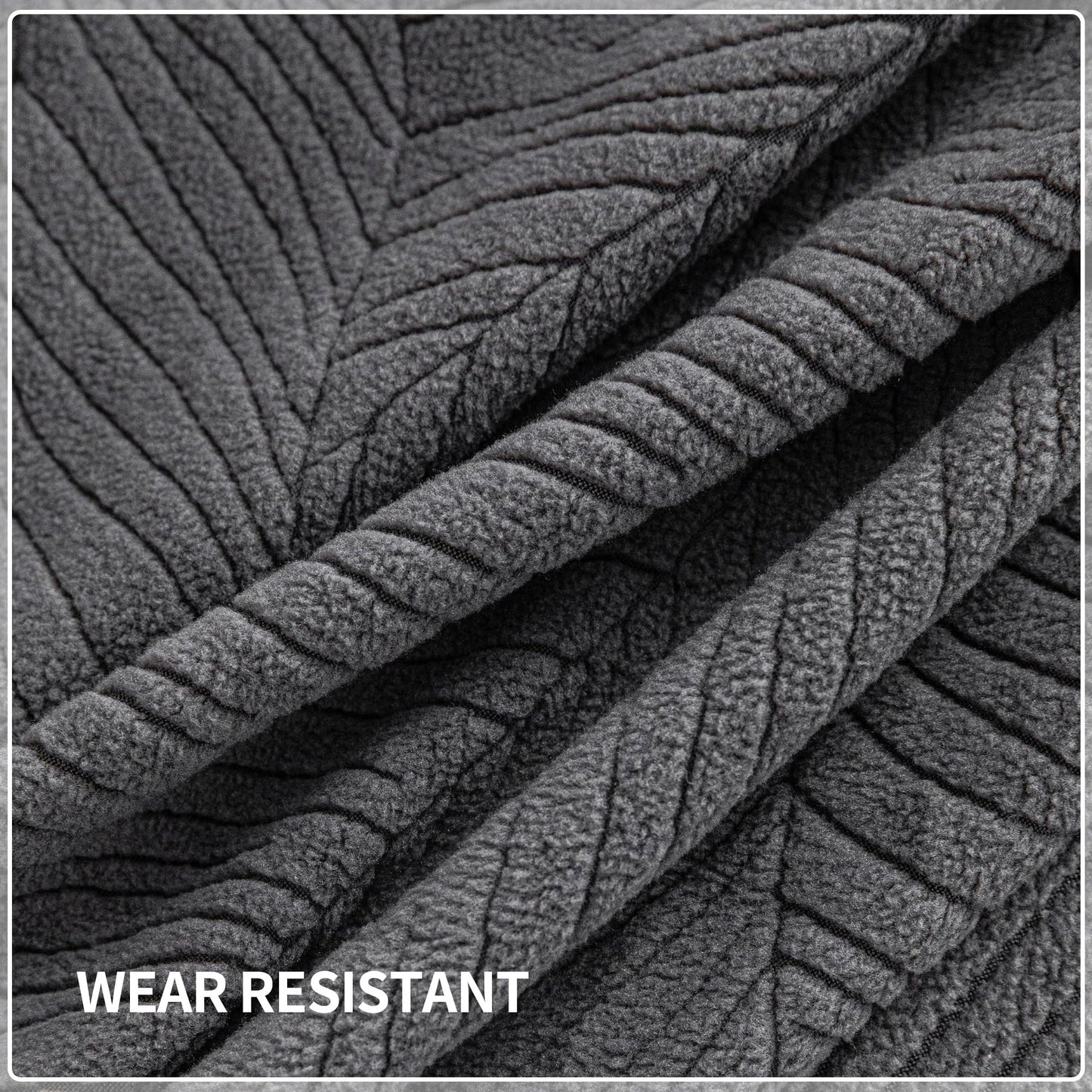 QIANMEW Couch Covers for Sectional Sofa, Washable Stretch Soft Sofa Cushion Covers L Shape Sofa Slipcovers Anti Slip Furniture Decor Protector for Pets (2 Seaters Covers,Dark Gray)