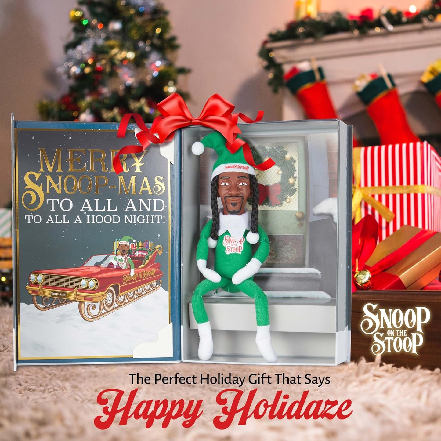 Snoop Dogg Christmas Elf Figurine - 12” Plush Shelf Decor | Collectible Holiday Decor