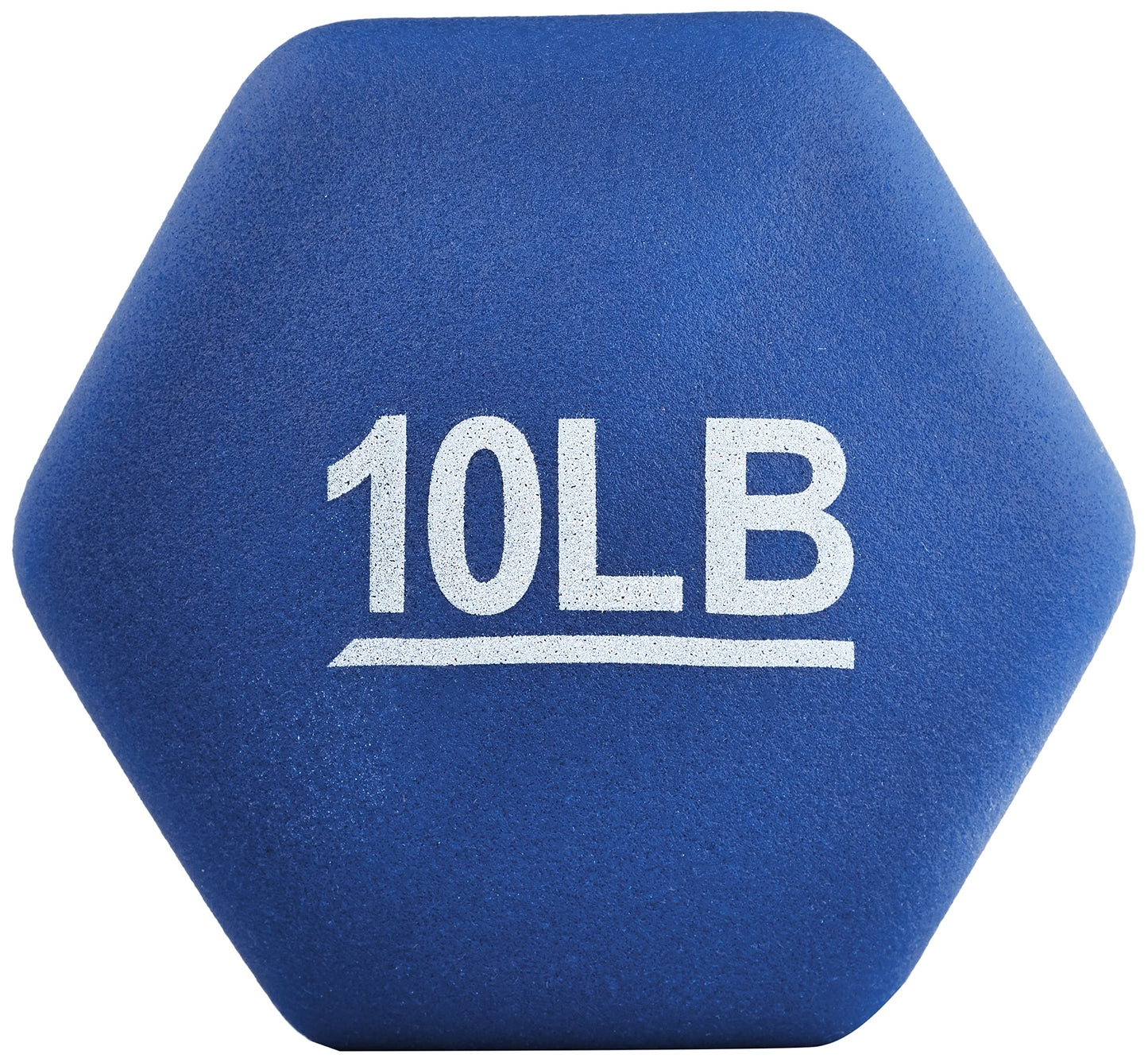 Amazon Basics Neoprene Dumbbell Hand Weights for Workout and Strength Training, Hexagon Shape, 10 Pound, Pair, Navy Blue