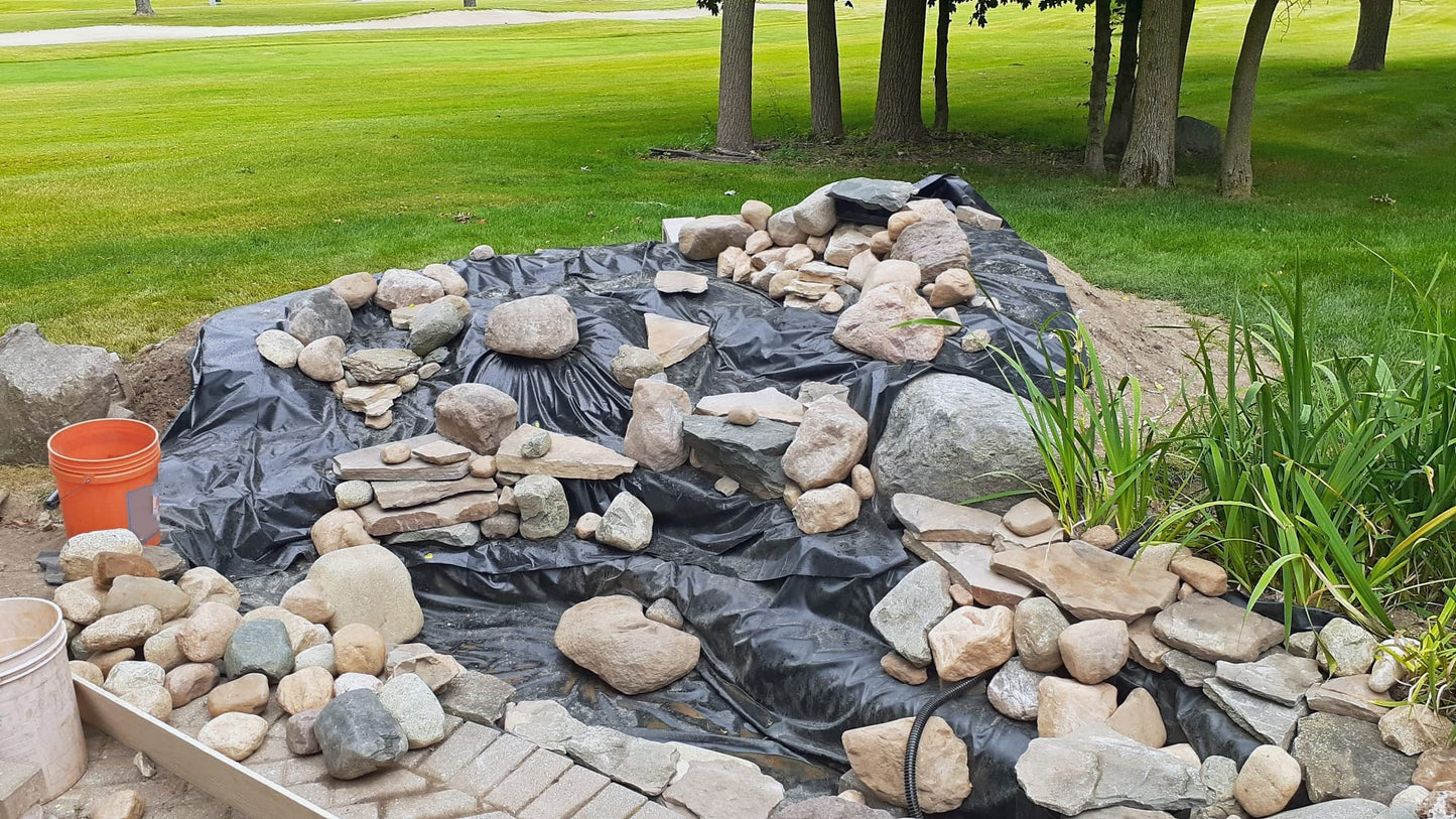 Lifeguard 15 ft. x 15 ft. EPDM Pond Liner – 45-Mil Rubber Liner for Outdoor Ponds, Waterfalls, Aquaponics, Retention Basins – Durable & Fish Safe
