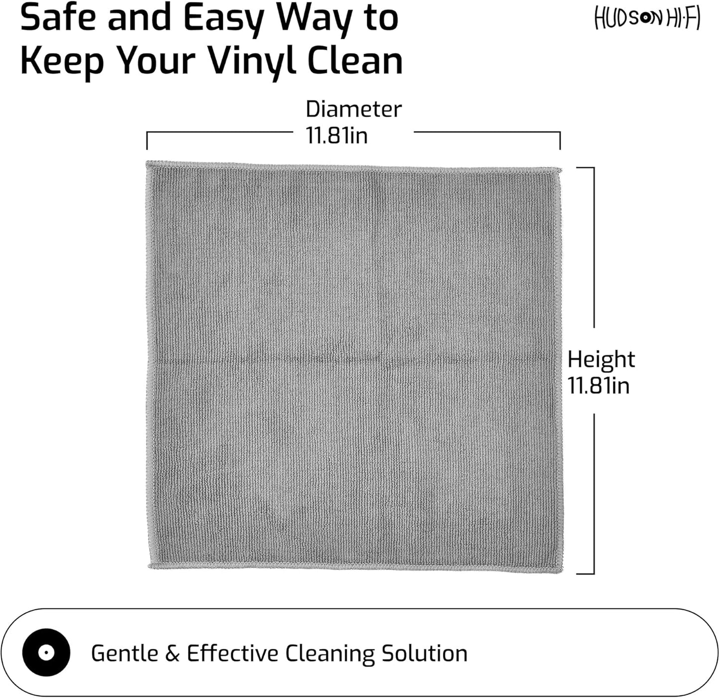 5 7X Hudson Hi-Fi Anti Static Microfiber Record Cleaning Cloth - pk - The Audiophiles Anti-Scratch Lint & Dust Magnets