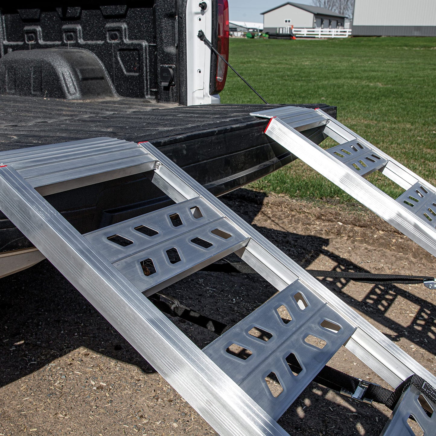 Yutrax® 77” Utility Ramps, High-Strength Extruded Aluminum, 1800 lb. Load Capacity, Lightweight, Versatile, ATV/Riding Lawn Mower Loading, Pair, YR101