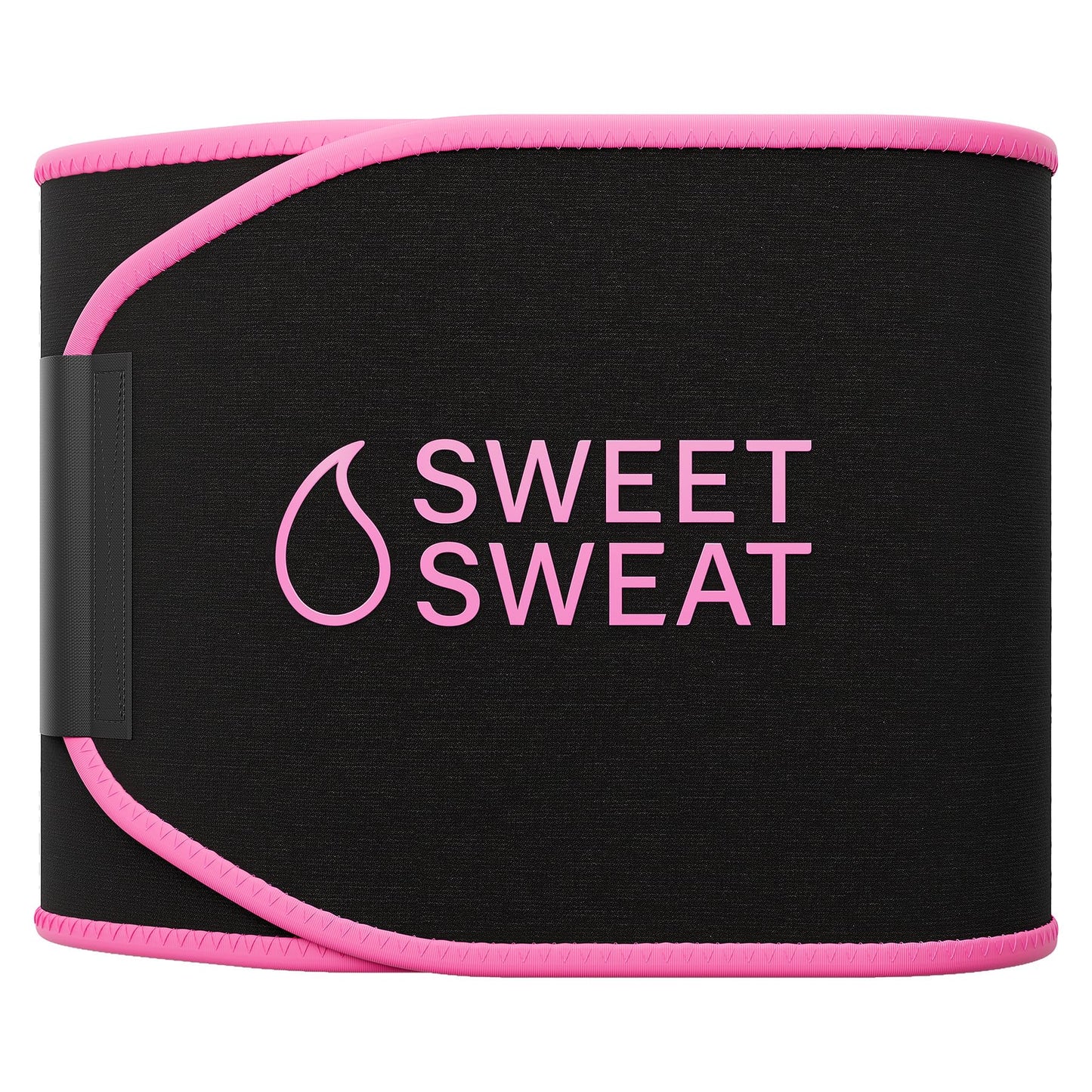 Sports Research Sweet Sweat® Waist Trimmer for Women and Men - Sweat Band Waist Trainer for High-Intensity Training & Workouts Black/Pink
