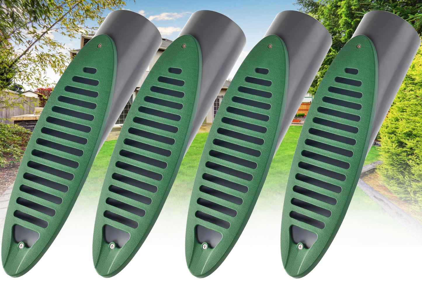 Hehoroo 4PCS Yard Drain Emitter, Angled Slope Drainage Pipe, Angled Drain Emitter for Sump Pump Discharge & Gutter Downspout Extensions, Compatible with 4-Inches Connections
