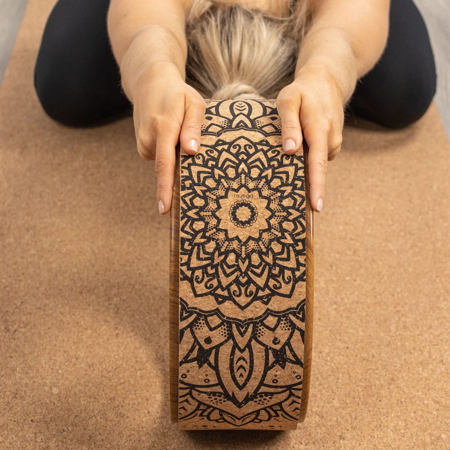 Myga Yoga Wheel,Exercise Prop for Back Pain, Yoga Poses, Pilates, Stretches, Backbend Inversions and Bridge Position,Improves Flexibility, Balance and Core Strength