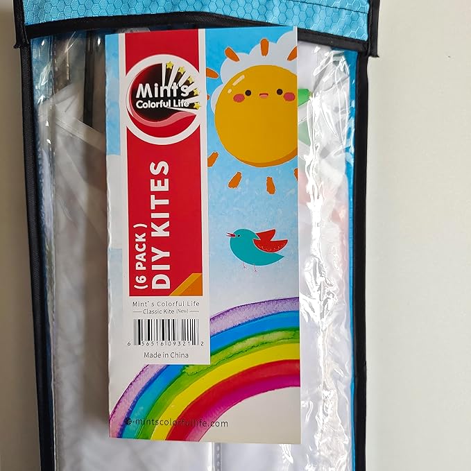 DIY Kites for Kids Kite Making Kit Bulk, Decorating Coloring Kite Party Pack,White Diamond Kite Kits