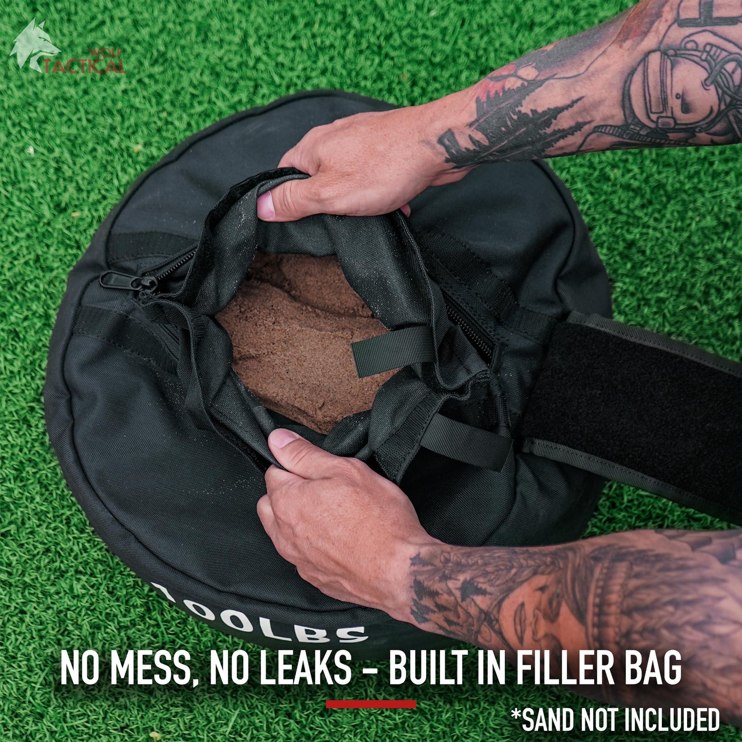 WOLF TACTICAL Sandbag Workout Bag Sand Bags for Weight Training Workout Sandbag Fitness Sand Bag (150 LB)