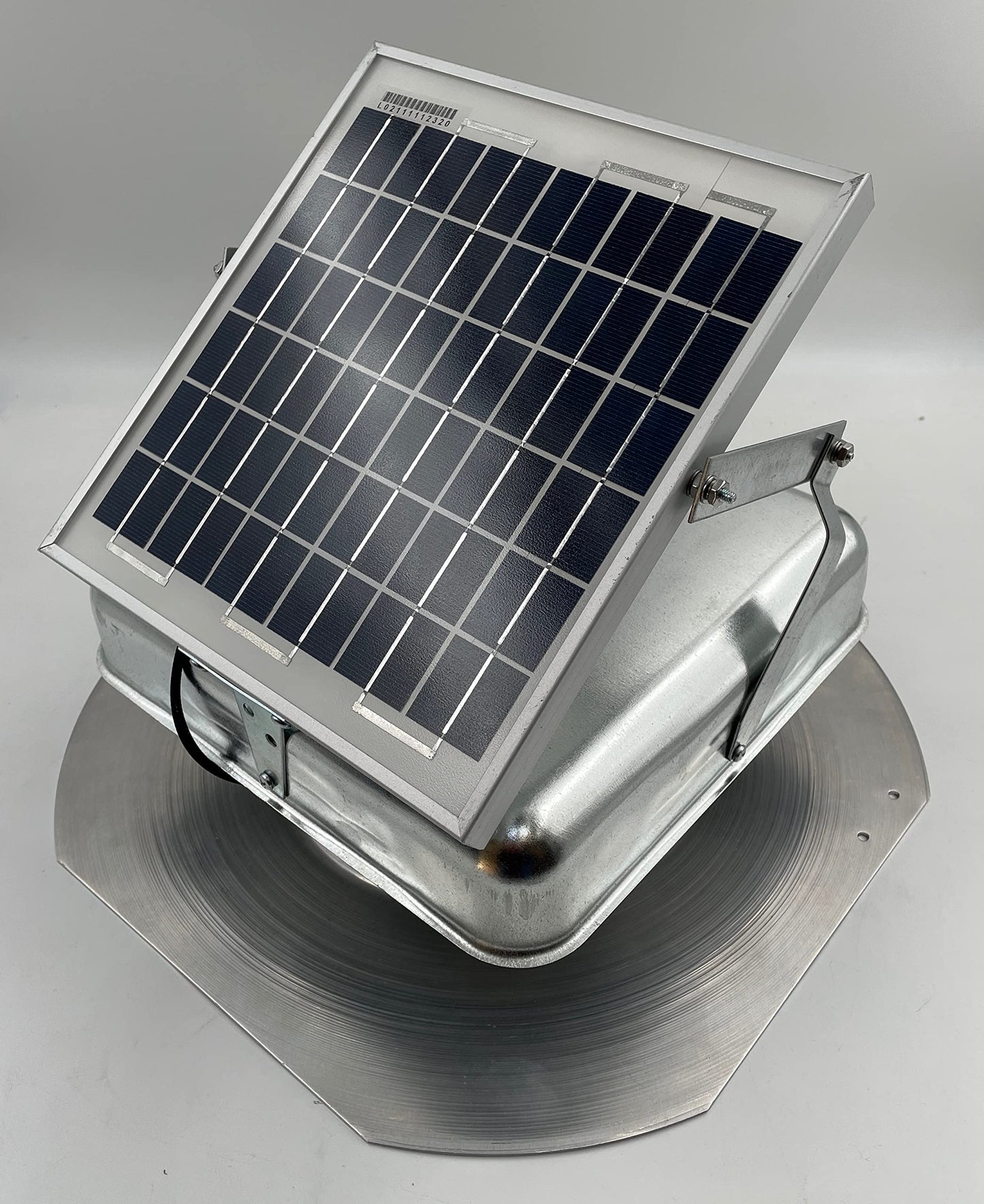Solar Mega RoofBlaster 2.0 with Galvanized Vent (Adjustable Solar Panel Mount) | Solar Attic Vent | Solar Roof Vent | Solar Roof Attic Fan | New & Improved Design