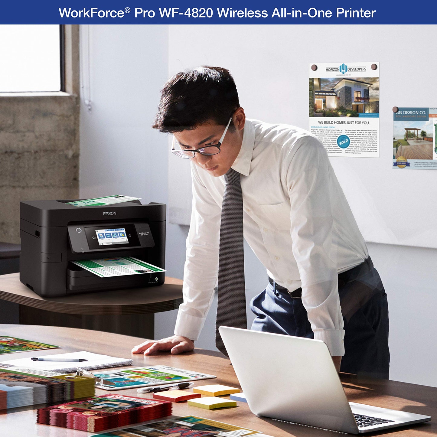 Epson® Workforce® Pro WF-4820 Wireless Color Inkjet All-In-One Printer, Black, Large