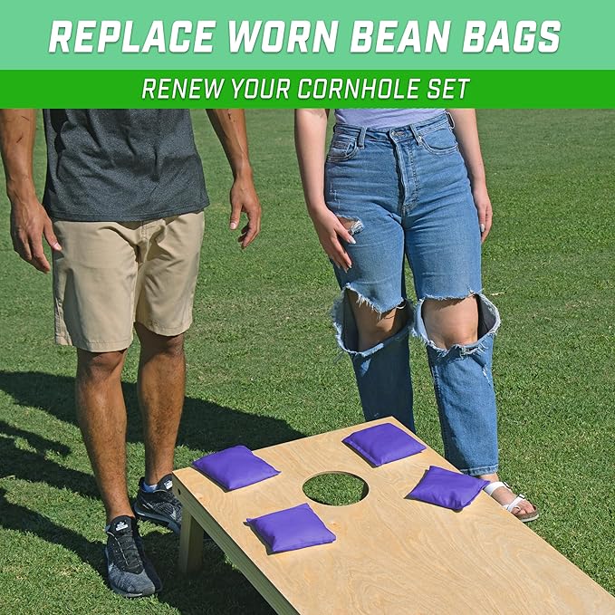 GoSports Classic Cornhole Bean Bags Set of 4-16 Colors Available - Regulation All Weather, Mix and Match