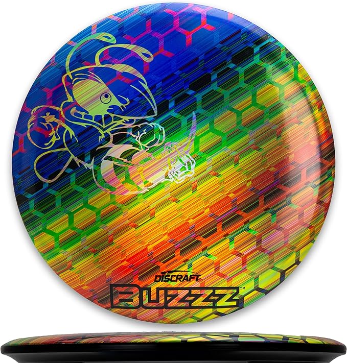 Discraft Full Foil Honeycomb Buzzz – Rainbow & Blue | Midrange | ESP | Supercolor | 170 – 177+ Grams