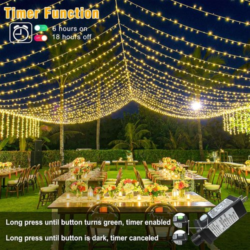 300 LED Christmas Lights by [Brand Name] - 100FT Waterproof String Lights | 8 Modes for Indoor & Outdoor Decor