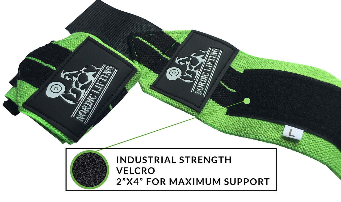 Nordic Lifting Wrist Wraps (2 Pairs) – Adjustable Wrist Wraps with Thumb Loop for Weightlifting, CrossFit & Powerlifting – Gym Essentials Support for Men & Women, Aqua Blue/Aqua Green