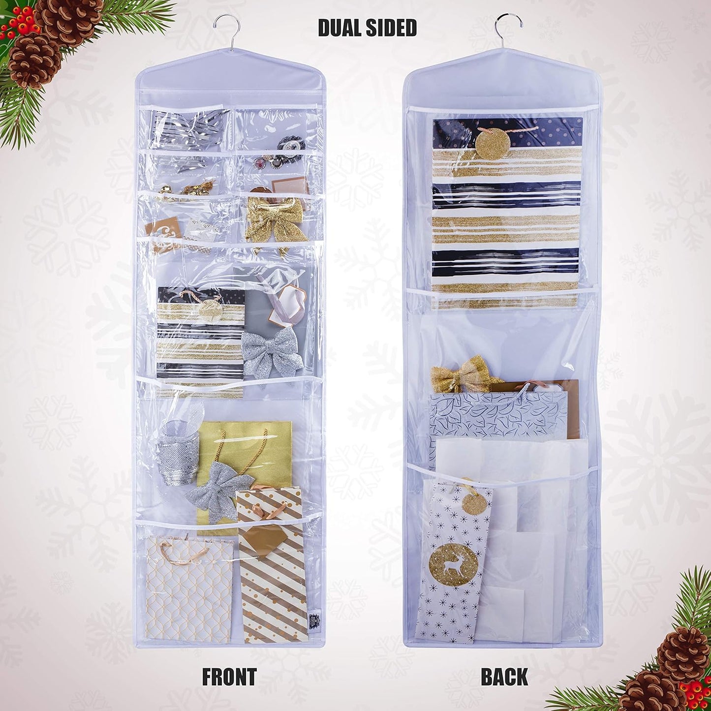 Skiennix Double-Sided Gift Bag Organizer - Large White Tissue Paper Holder