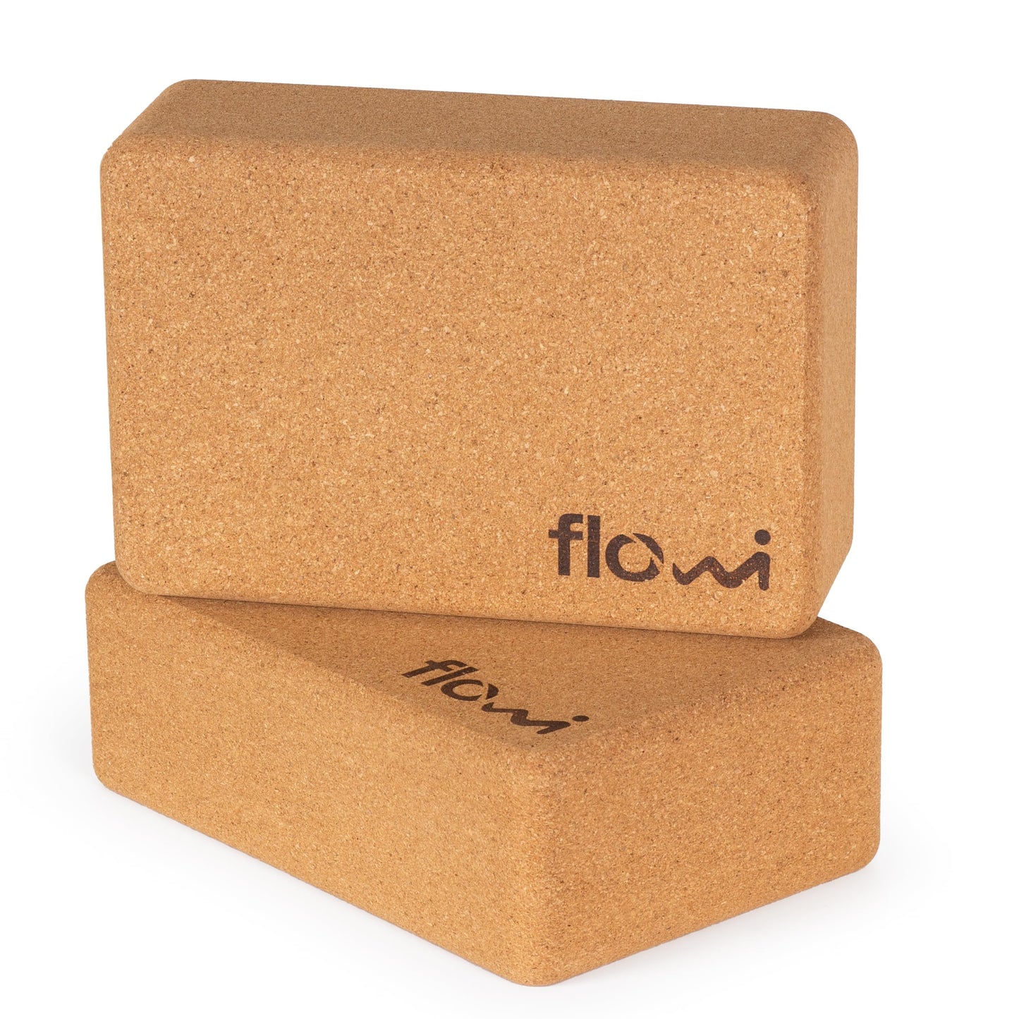 Natural Cork Yoga Blocks 2 Pack with Strap & Massage Balls - Premium Yoga Accessories for Women & Men