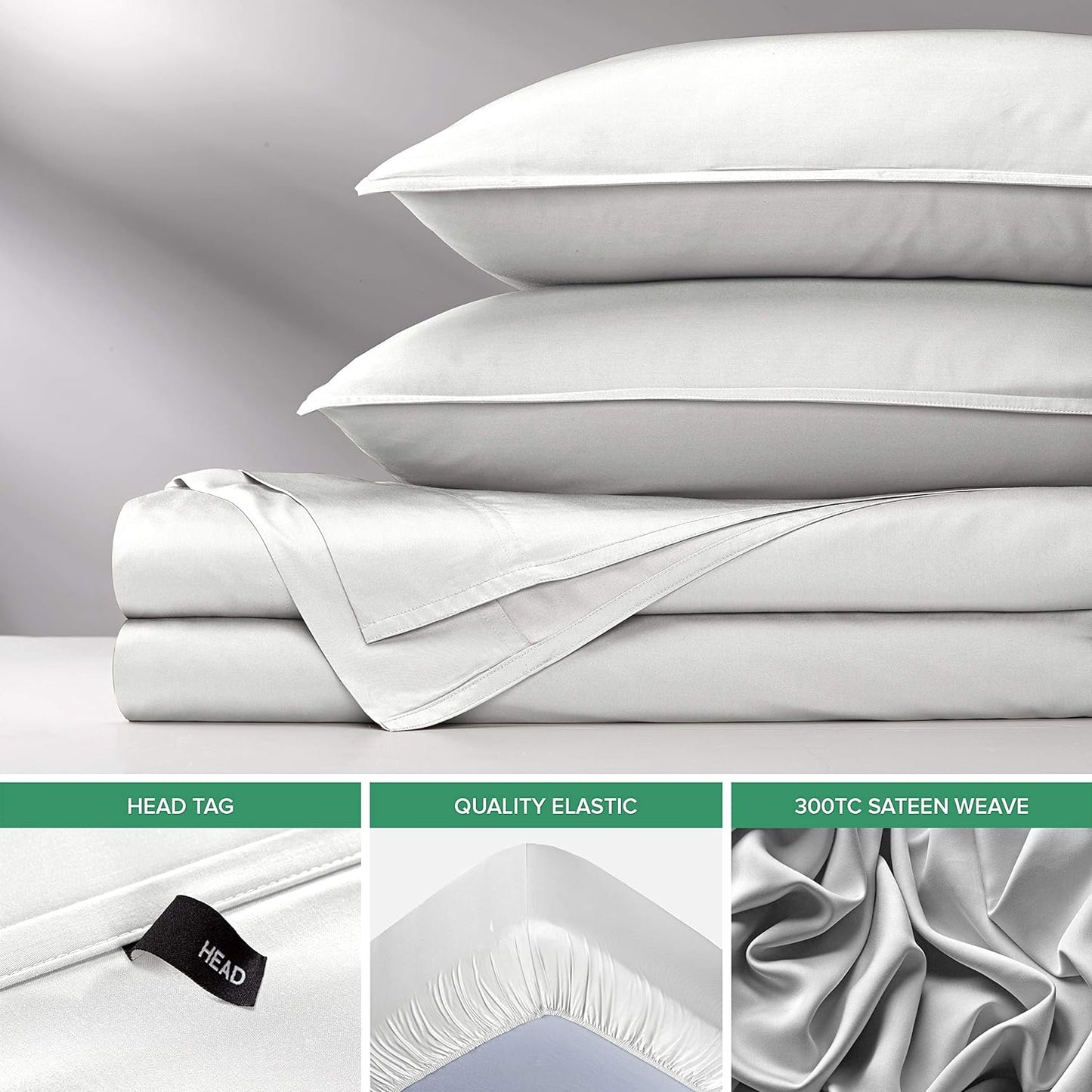 Pure Bamboo California King Sheets - 100% Organic Viscose Bed Set, Soft & Cooling, White