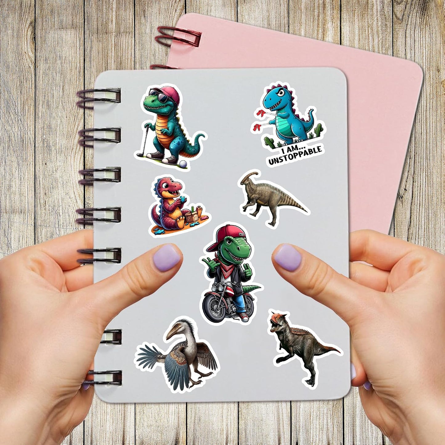 WESILY Pack 50 PCS Dinosaur Stickers Cute Kawaii Animal Vinyl Decals Waterproof Decor Party Favors Water Bottle Luggage
