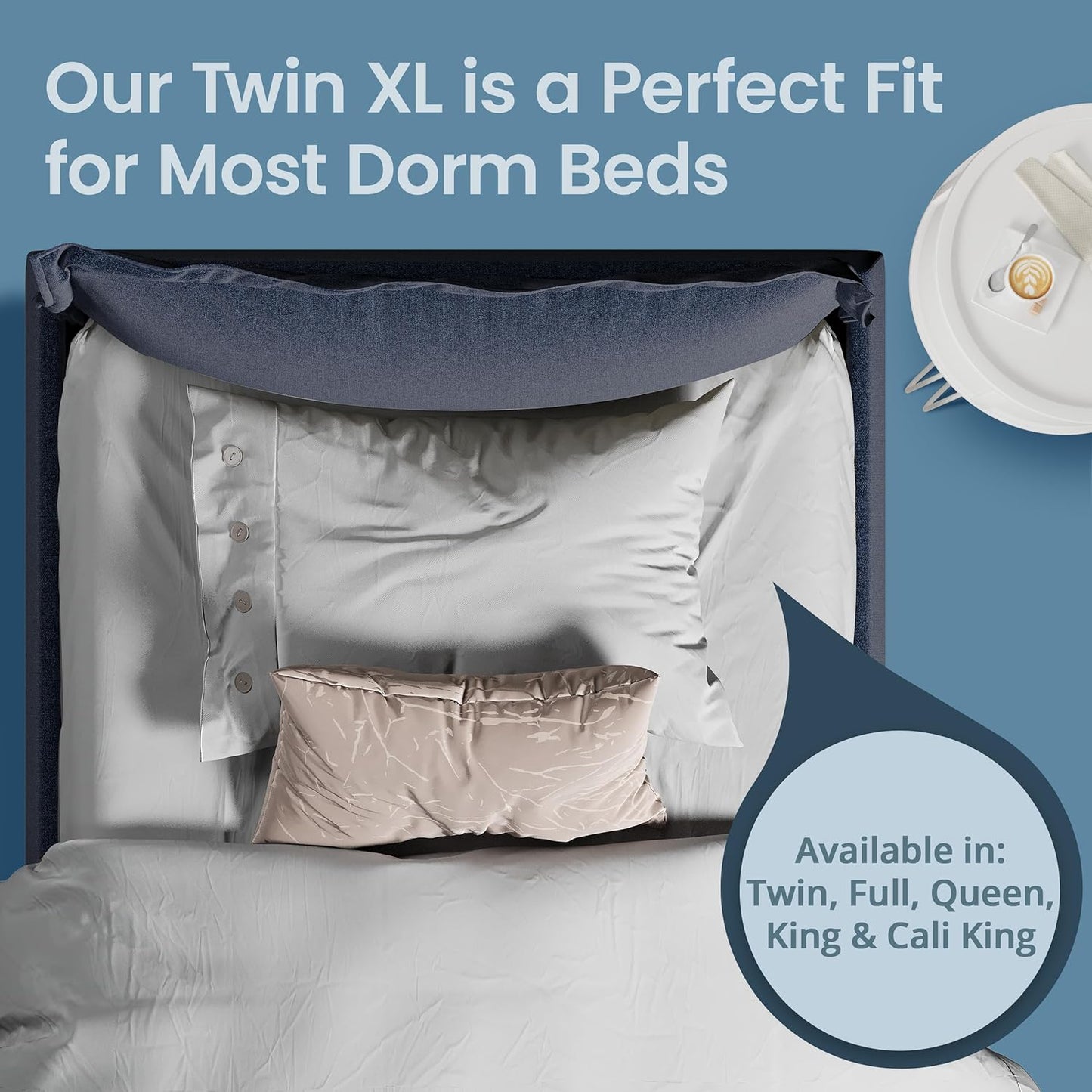 SafeRest Waterproof Mattress Protector - Twin Size Fitted Cover with Stretchable Pockets | Machine Washable Cotton Blend