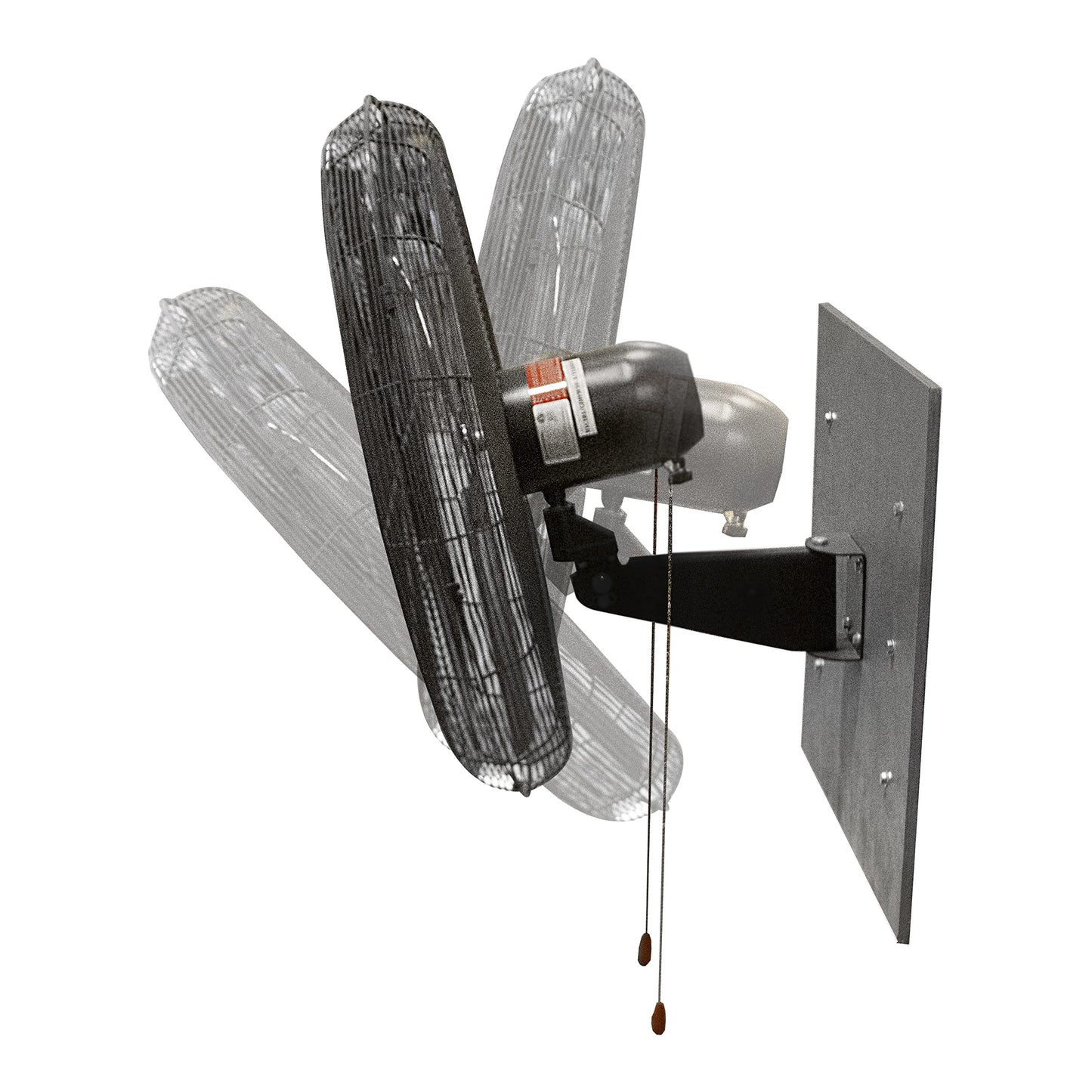 Comfort Zone Oscillating High Velocity Industrial Wall Fan, 30 inch, 2 Speed, All Metal, Adjustable Angle & Tilt, Steel Mounting Bracket, Aluminum Blades, Ideal for Garage or Workshop, CZHVW30EX