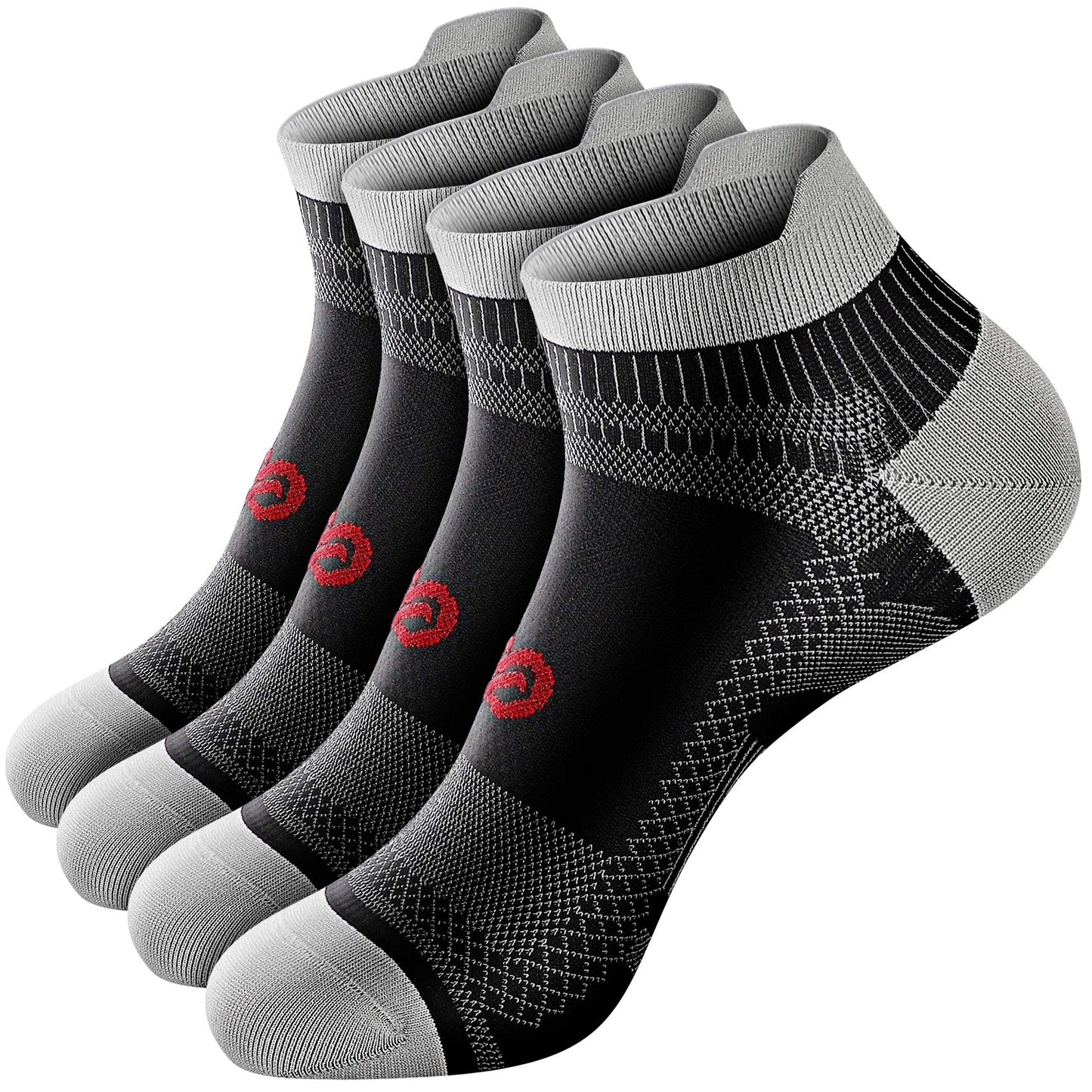 PAPLUS Compression Socks for Men & Women, Low Cut Ankle Running Socks with Arch Support, Plantar Fasciitis Relief for Walking, Cycling, Golf, Travel, Nurses