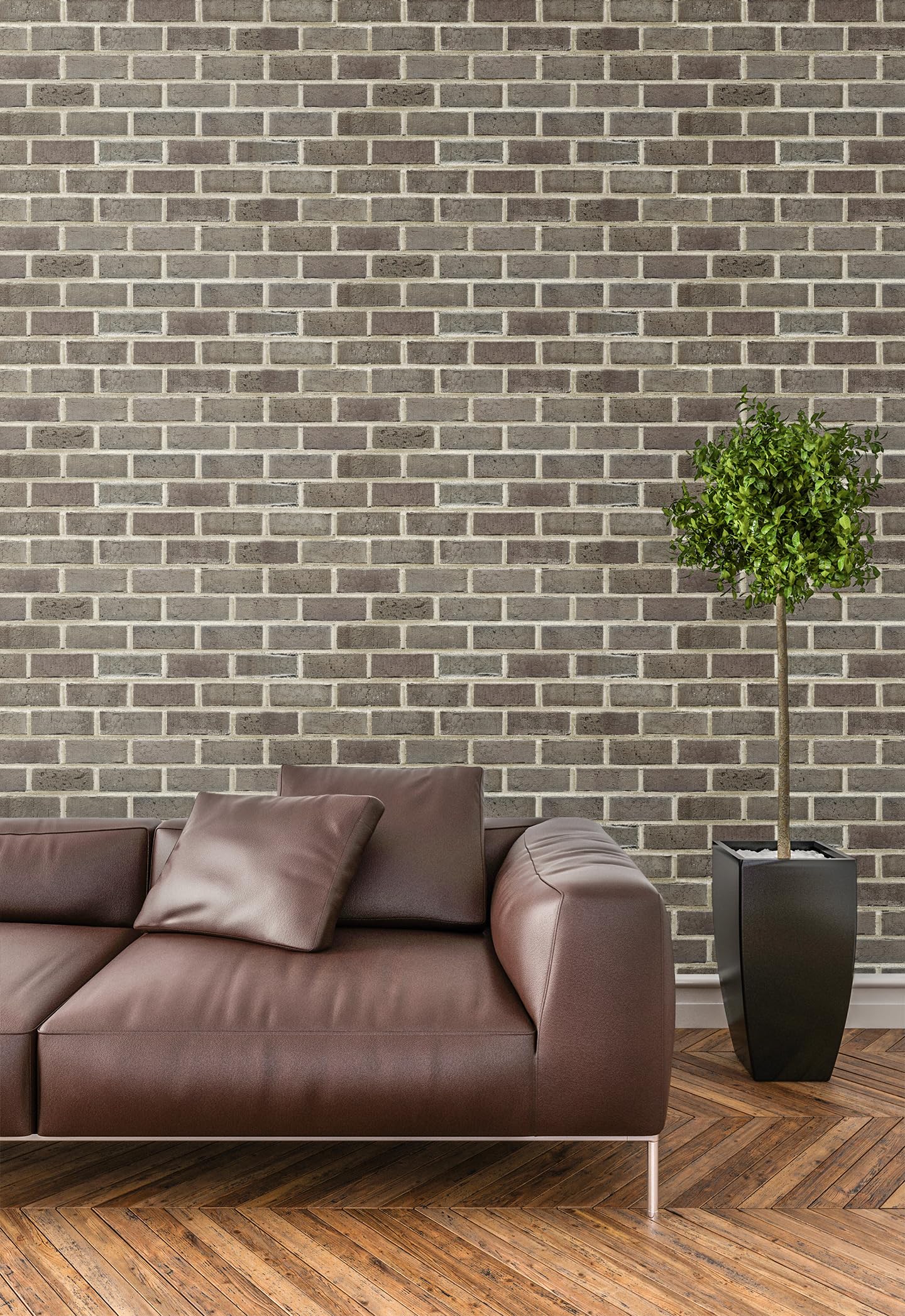 3D Faux Brick Wall Panels – Lightweight Styrofoam Cladding for Interior & Exterior Use | DIY Decorative Panels | 9 Pack (40"x20") | Ideal for Living Room, Kitchen, Outdoor Walls Silverstone