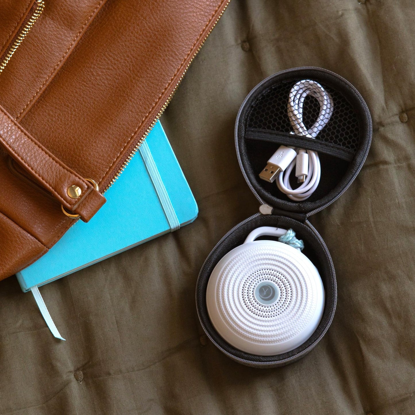 Yogasleep Crush-Resistant Travel Case for Hushh & Rohm White Noise Sound Machines, Provides Protection While Traveling, Double Stitch Zipper, Protection from Scratches & Water Splashes