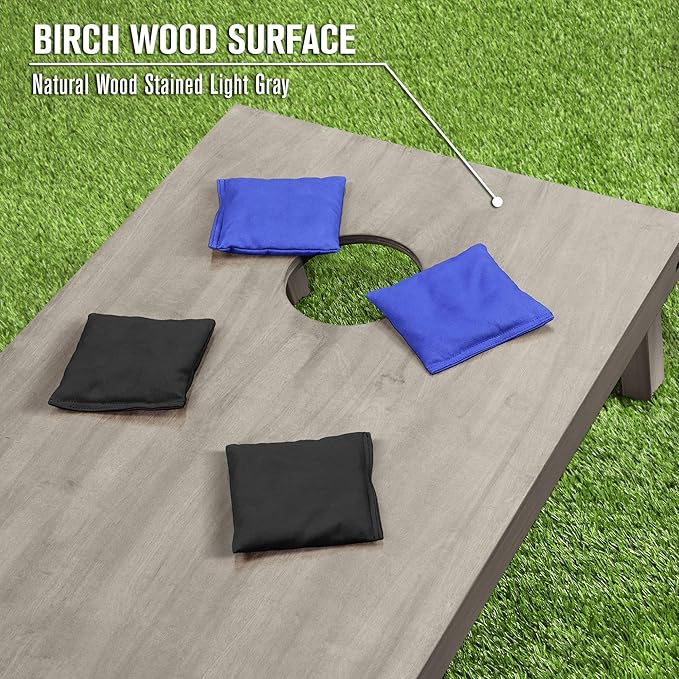 GoSports 4 ft x 2 ft Regulation Size Wooden Cornhole Boards Set - Includes Carrying Case and Bean Bags (Choose Your Colors) Over 100 Color Combinations
