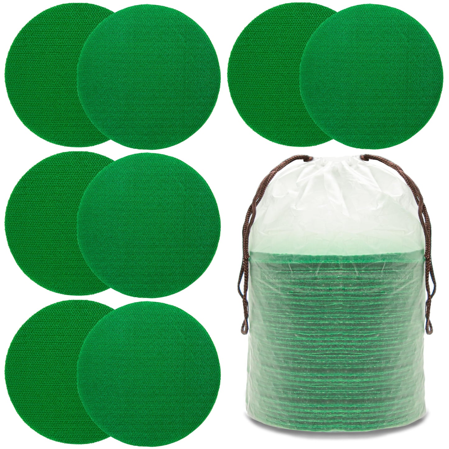 50 PCS Green Velcro Carpet Dot Marker 4 Inch Floor Circles Sit Spot, Reusable Strong Grip Dots for Preschool Kindergarten Elementary Teachers Education Supplies Classroom Essential Must Have Gym Yoga