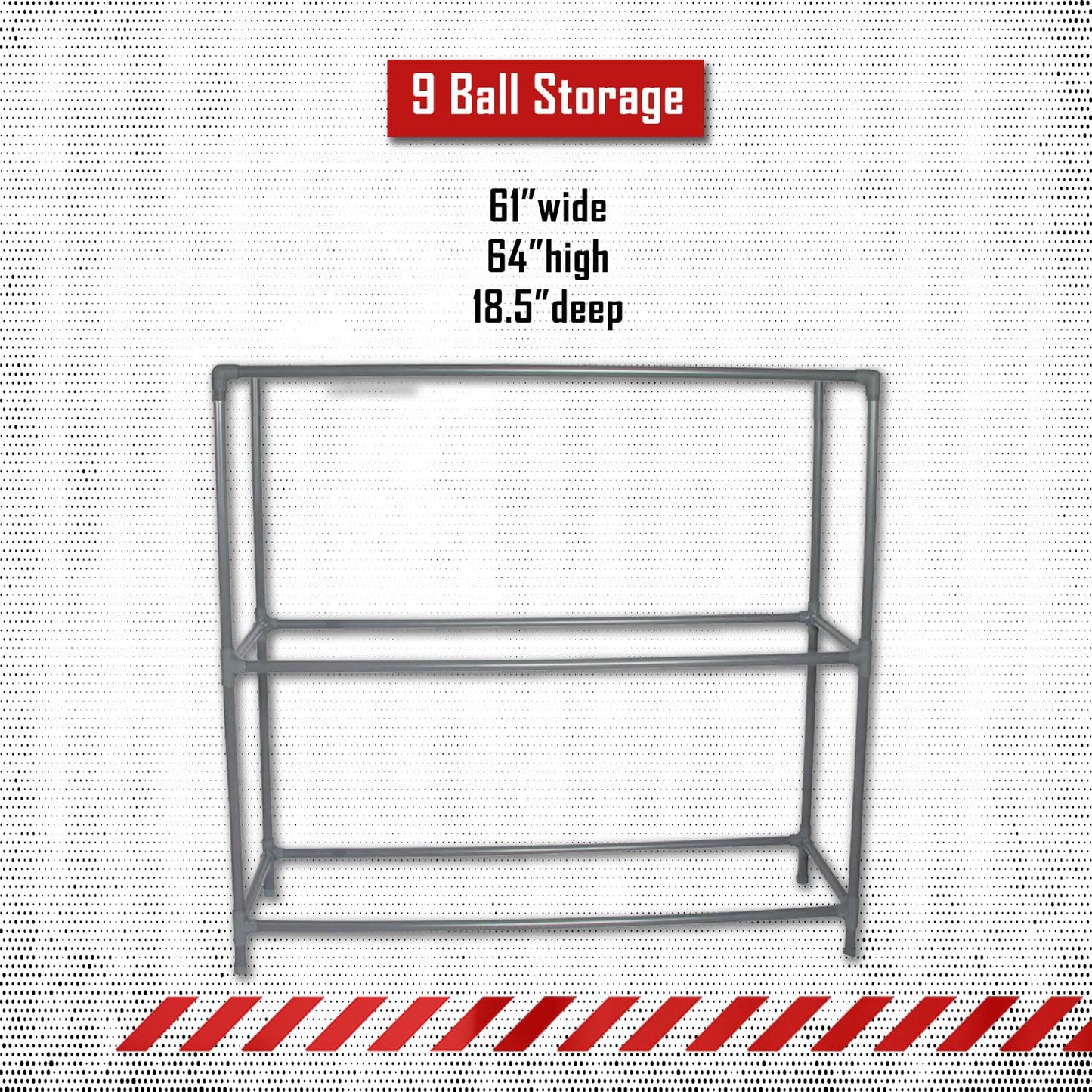 Fitness First Balance Ball Metal Storage Rack – Heavy-Duty Metal Pipe Construction, Easy Assembly, Stable Design – Holds 9 Exercise Balls for Gym or Studio Organization