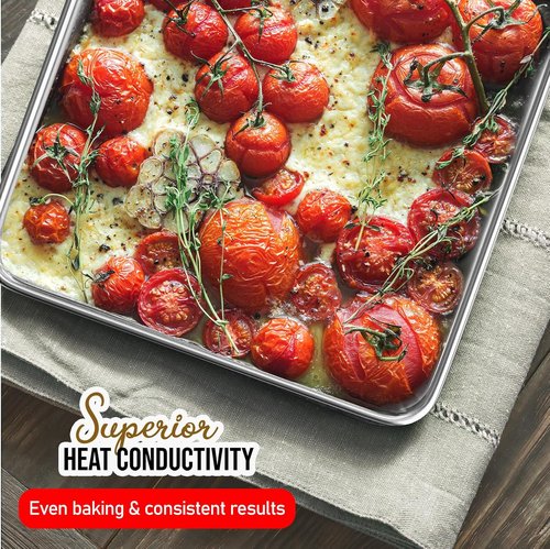 Eatex Aluminum Baking Sheet Set - Nonstick Cookie Sheets for Baking | 21” x 15” Large Pans