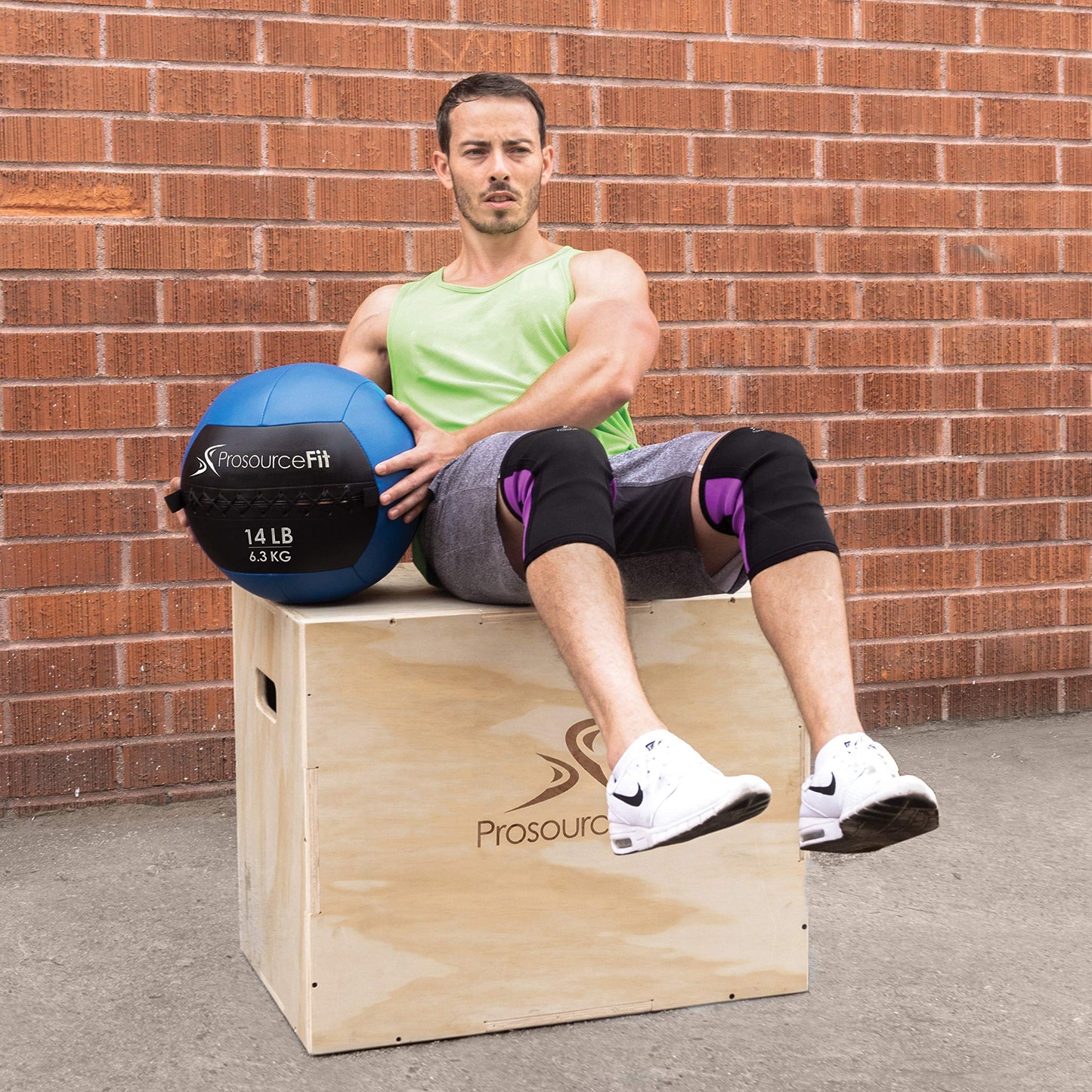 ProsourceFit Soft Medicine Balls, Wall Balls and Full Body Dynamic Exercises, Color-Coded Weights: 6, 10, 14, 20 lb.