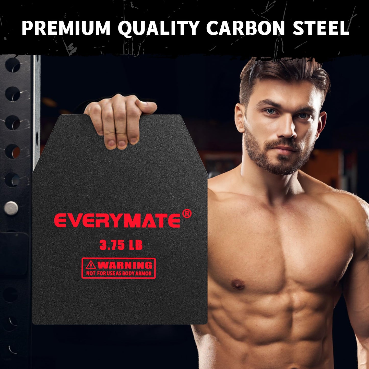 EVERYMATE Tactical Weighted Vest Plates – 3.75/5.75/8.75/14.5/19.75LB Pairs – Insert Weighted Vest Plates- Contoured Ergonomic Fit – WODs, Strength Training, Running, Weight Plates for Vest