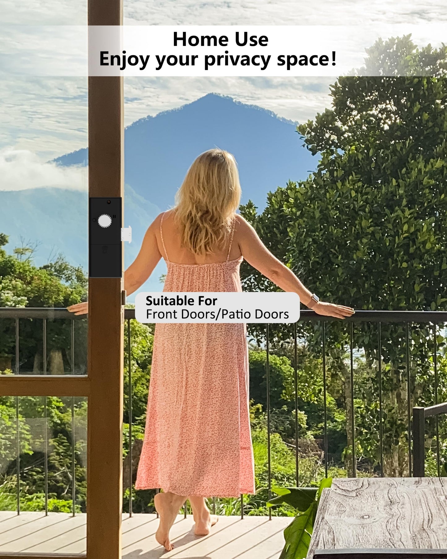 Perfiware Sliding Glass Door Lock LG75TY with APP,Smart Fingerprint Keypad Pin Screen Sliding Door Locks,Keyless Safety Lock for Sliding Door,Great for Office,Hotel,Apartment,Patio,Barn,Front Door