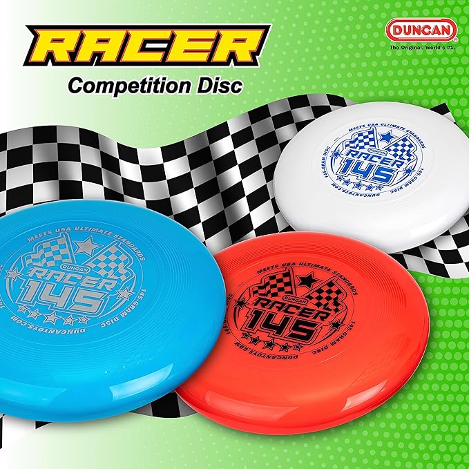 Duncan Racer 145G Weighted Flying Disc - Ultimate Disc for Junior Division, Best for Beach and Outdoor Games, Red