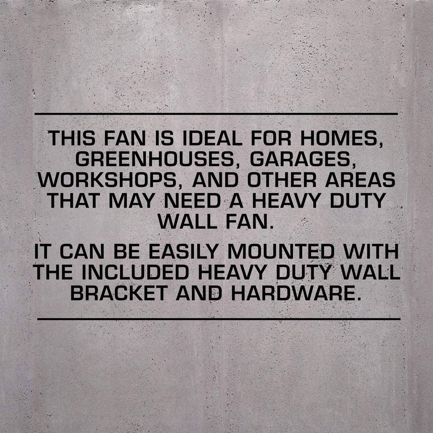Hurricane Pro High Velocity Oscillating Metal Wall Mount Fan w/ 3 Speeds, Black, 20" - Corded Electric Air Cooling Unit w/ Powerful 4500 CFM Airflow for Home, Garage, Gym, Workshop & Greenhouse