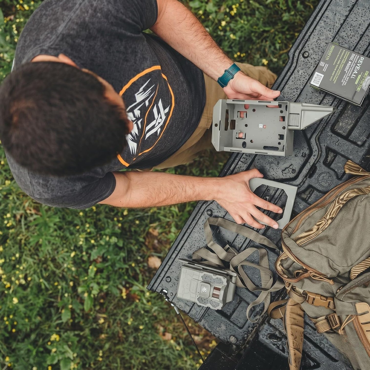 TACTACAM 2.0, 3.0, 3.0, Reveal Security Box Powder-Coated Steel Trail Camera Lock Box, Anti-Theft & Animal Damage