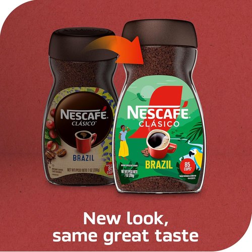 NESCAFÉ CLÁSICO Instant Coffee - Rich Flavor from Brazil | 7 Oz Jar for Quick Brews