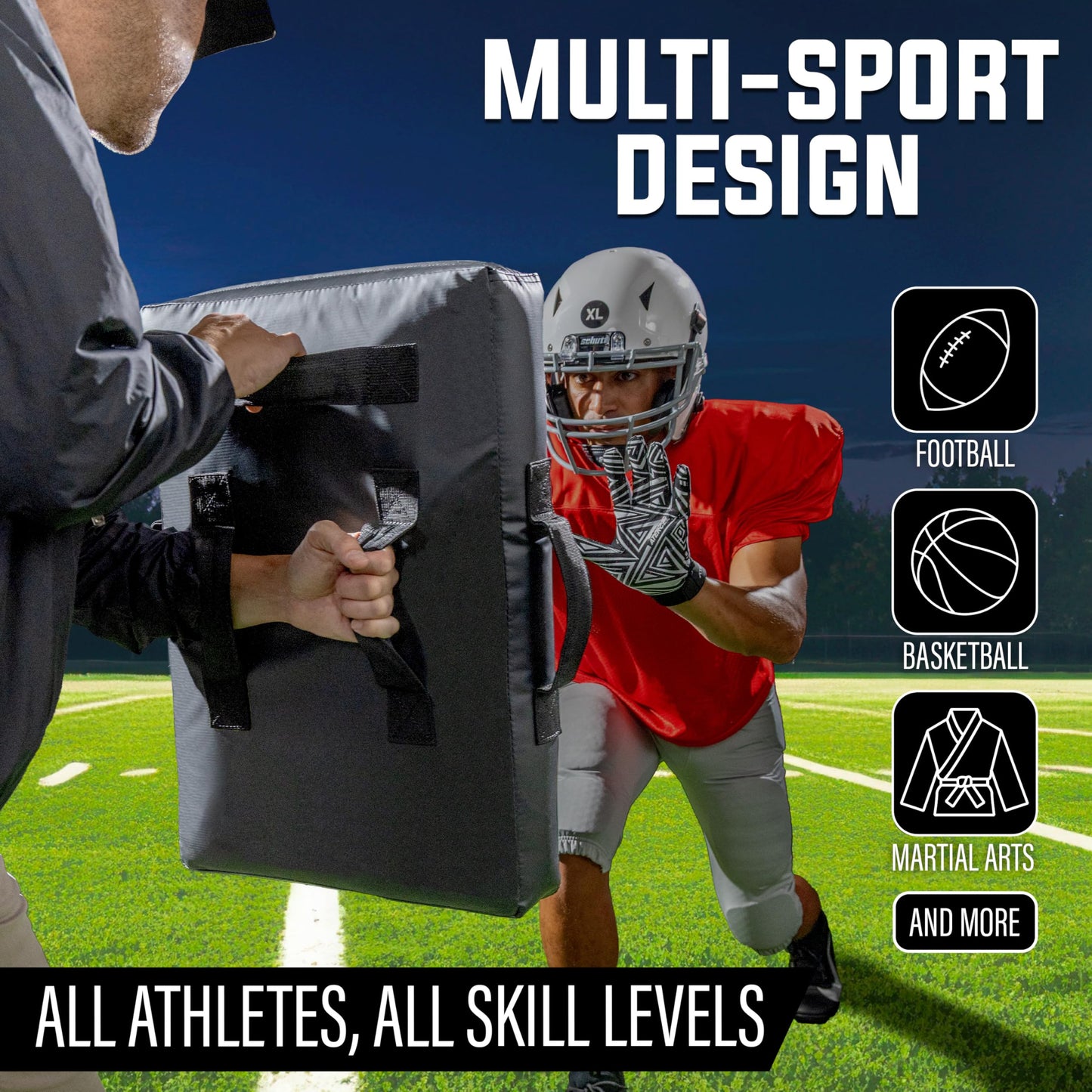 GoSports Blocking Pad 24 x 16 Inch – Multisport Training Equipment for Football, Basketball, Lacrosse, & Martial Arts - Standard