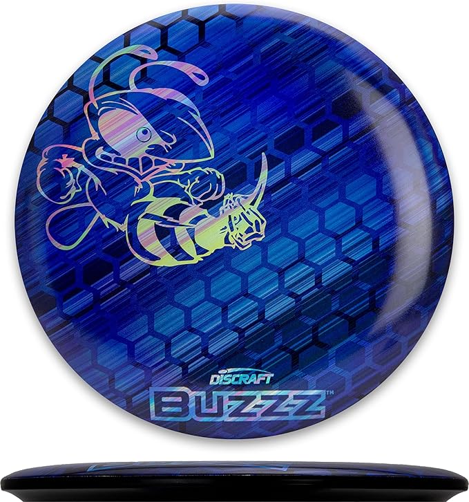 Discraft Full Foil Honeycomb Buzzz – Rainbow & Blue | Midrange | ESP | Supercolor | 170 – 177+ Grams