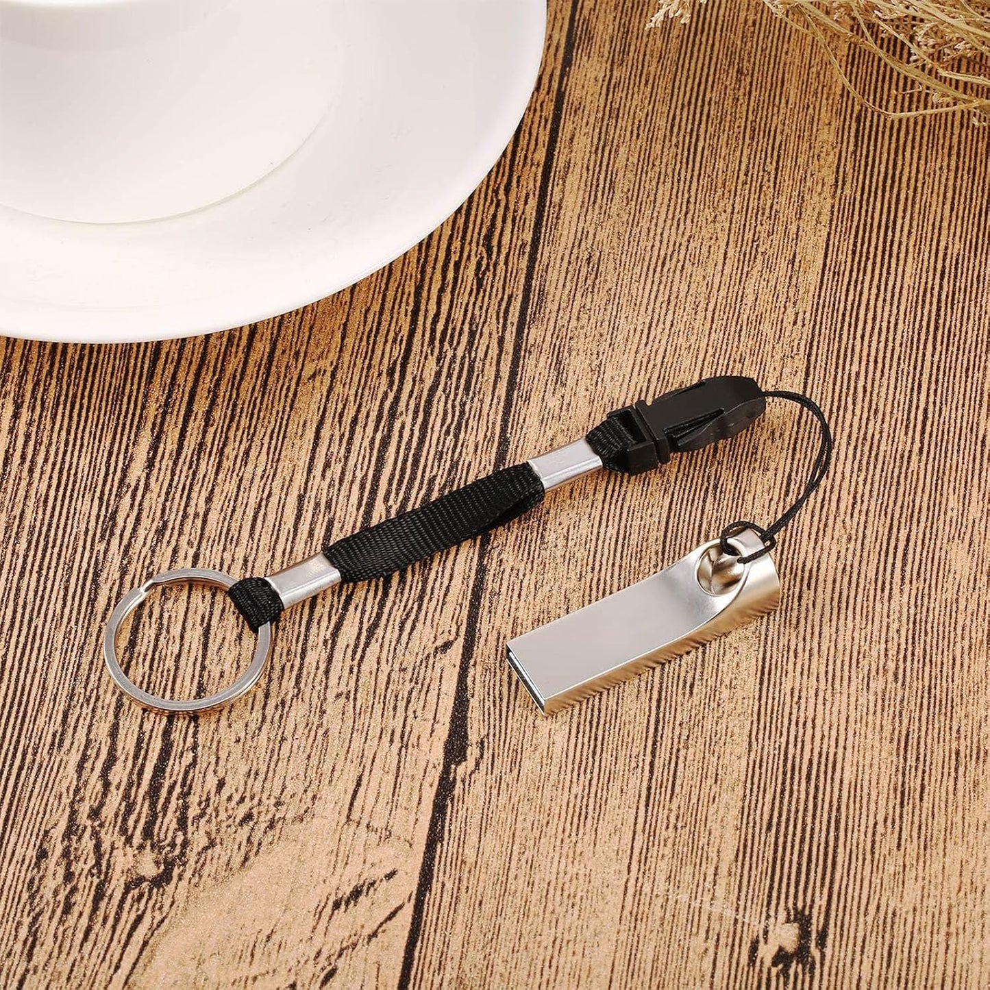 20 Mp3, Mp4 Bememo Pcs Black Nylon Lanyard Strap Short Detachable Lanyard for USB Flash Drive, Player, Keychain, ID
