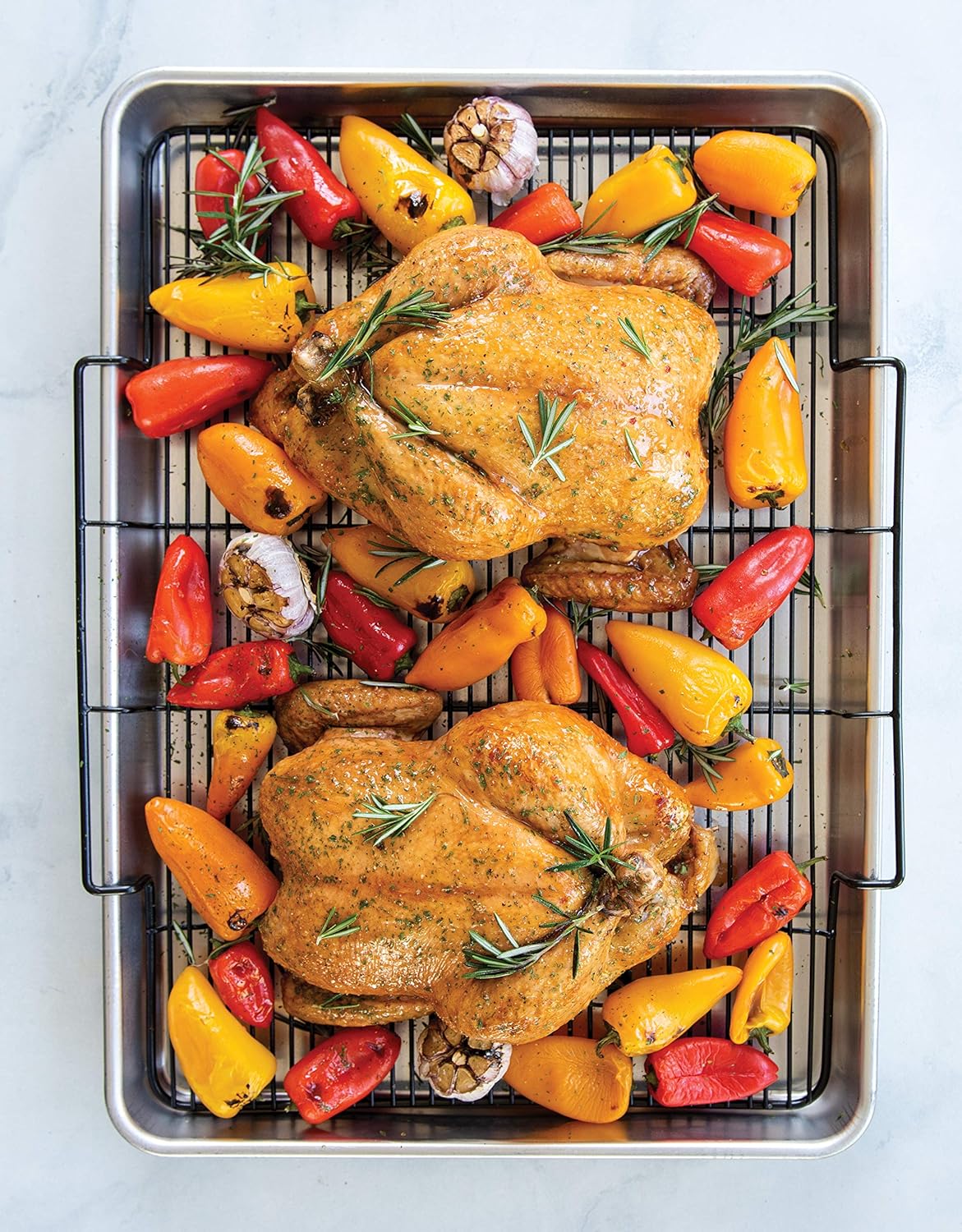 Nordic Ware Extra Large Baking Tray - Crisping Rack for Perfectly Cooked Meals | Silver Finish
