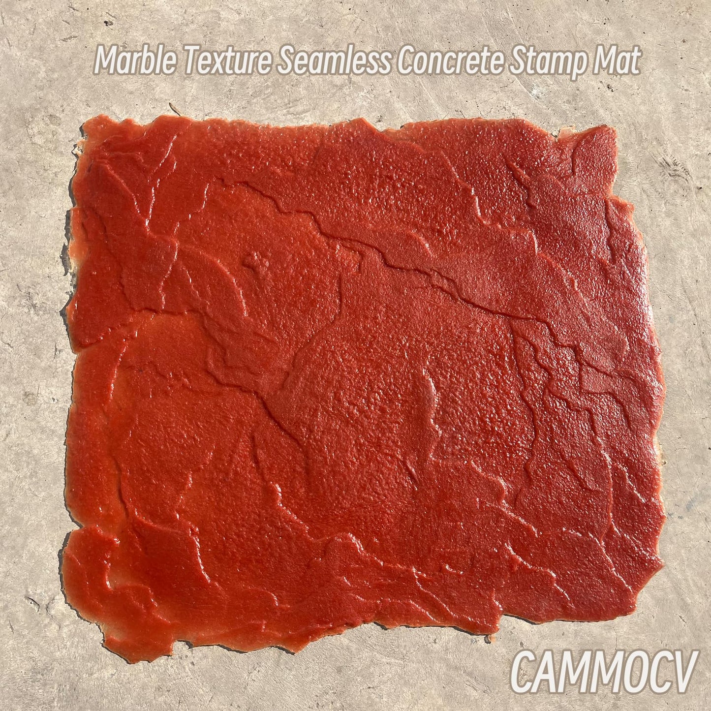 Cammocv 38.5" X 38.5" Concrete Stamp Mats - Skin Slate Seamless Texture Concrete Molds for Indoor/Outdoor Walls & Floors (Large, Set of 1)